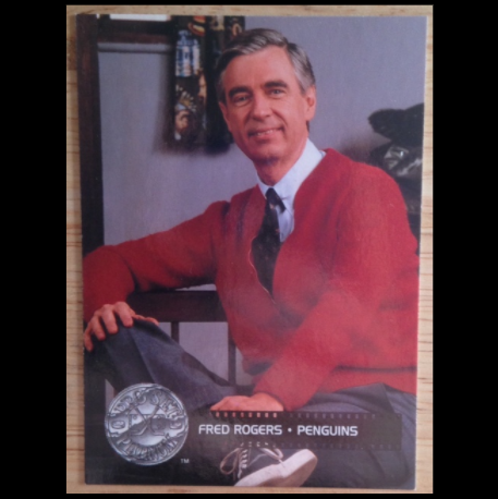 Mr. Rogers (Fred Rogers) 1992 NHL Pro Set "Celebrity Captain" Hockey Card