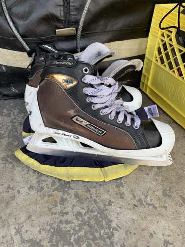 Senior Used Bauer Supreme ONE95 Hockey Goalie Skates D&R (Regular) Size 9