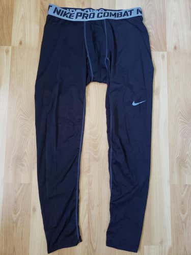 Used Men's XXL Nike Pro Combat Full Length Compression Pants
