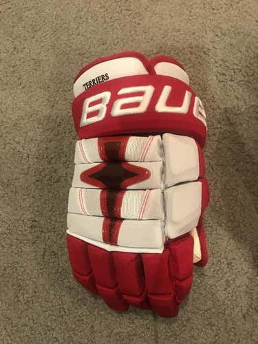 White New Senior Bauer Nexus 1N Gloves 15" Pro Stock