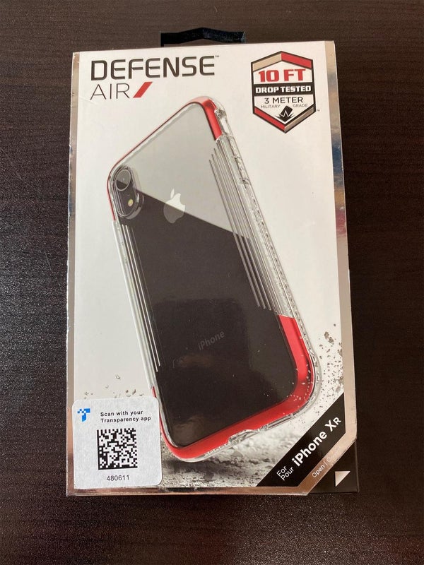 New Red And Clear Defense Air iPhone XR Case