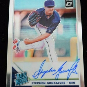 Authentic Autographed Baseball Card Stephen Gonsalves Minnesota Twins
