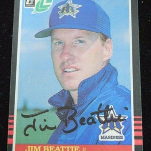 Authentic Autographed Baseball Card James Beattie Seattle Mariners