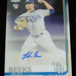 Authentic Autographed Baseball Card Jalen Beeks Tampa Bay Rays