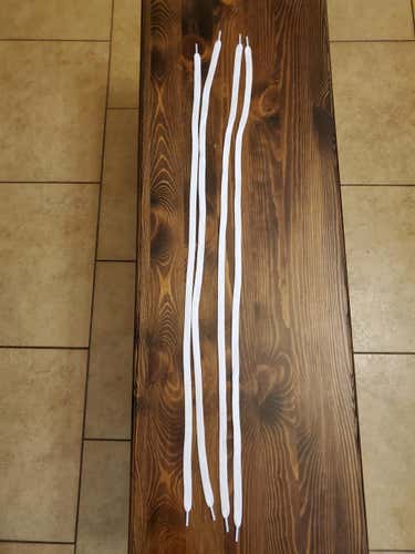 4 White long New shooting laces