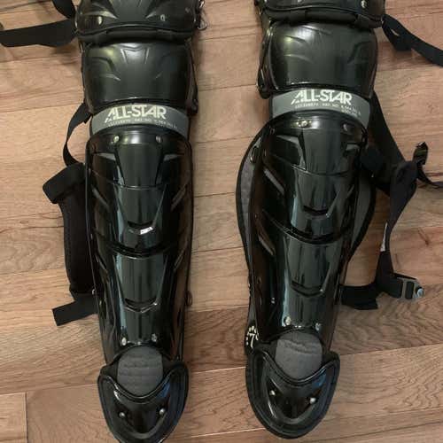 Black New All Star System 7 Catcher's Leg Guard