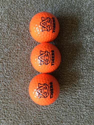 3 Orange Used Auburn Wilson Staff Balls