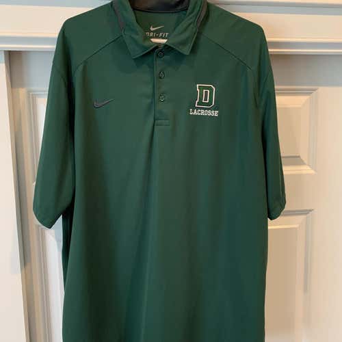 Dartmouth Lacrosse Team Issued Green Men's XL Nike Dri-Fit Polo