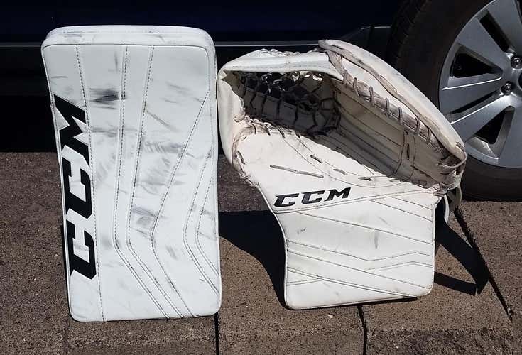 CCM E3.9 Catcher & Blocker Set | White | Senior | Regular