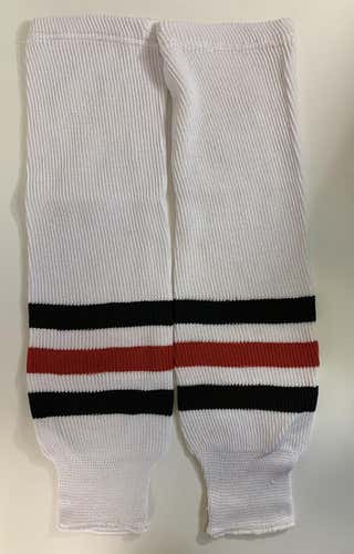 New White Chicago Blackhawks Kamazu Senior Medium 28” Knit Socks