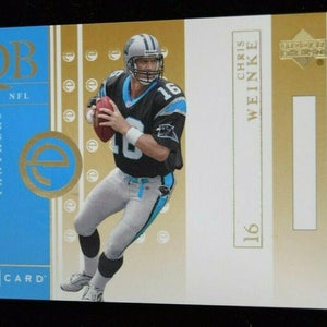 Authentic Football Card Chris Weinke Carolina Panthers
