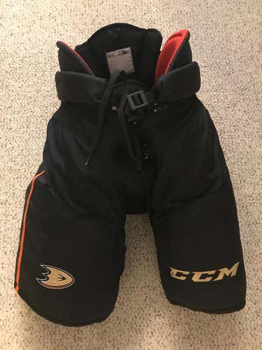 Anaheim Ducks CCM HP45 Hockey Pants Pro Stock Senior Large Excellent used condition