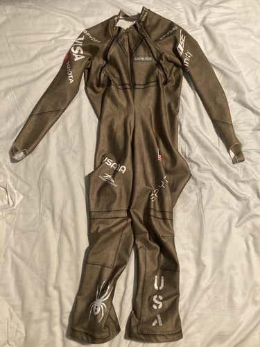 Travis Ganong's Army Green Double Zip U.S Ski Team Suit