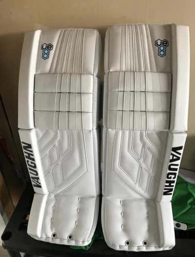 White New 34" Vaughn Velocity VE8  Goalie Leg Pads