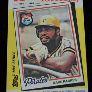 Authentic Baseball Card Dave Parker Pittsburgh Pirates