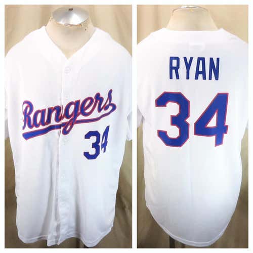 Texas Rangers Nolan Ryan #34 Baseball (XL) Retro MLB Promotional Baseball Jersey