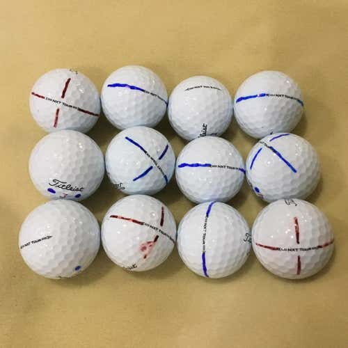 White Used Titleist NXT Tour 12 Golf Balls