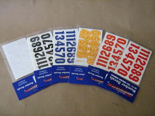 Pro Guard Number Decals / Stickers for Helmets Various Colors 6557