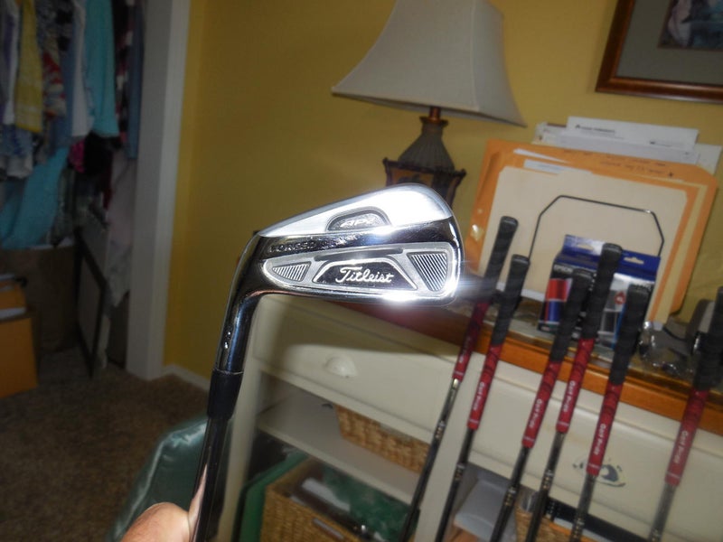 Used Men's Titleist Left Handed AP2 712 Forged Iron Set Stiff Flex Steel Shaft