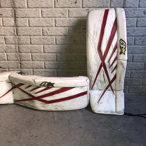 White Used 34" Brian's Subzero 7.0  Goalie Leg Pads