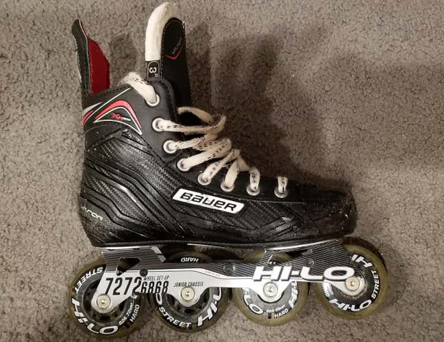 Used Junior Bauer Vapor Inline Skates Size 3