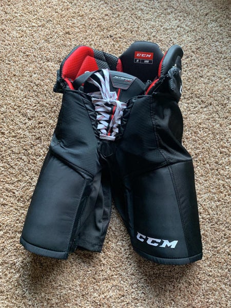Black Used Large CCM JetSpeed FT1 Pro Stock Hockey Pants