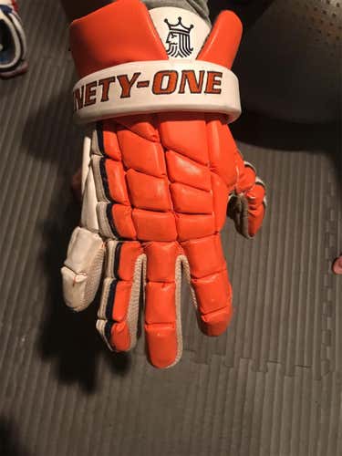 Orange Used Player Brine Clutch 13" Lacrosse Gloves