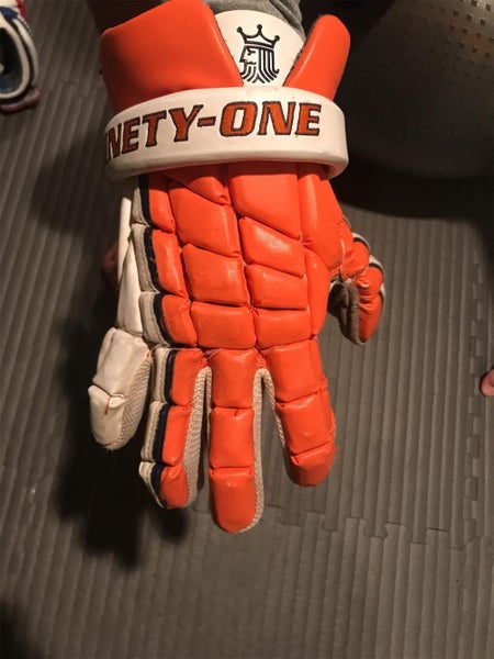 Orange Used Player Brine Clutch 13" Lacrosse Gloves