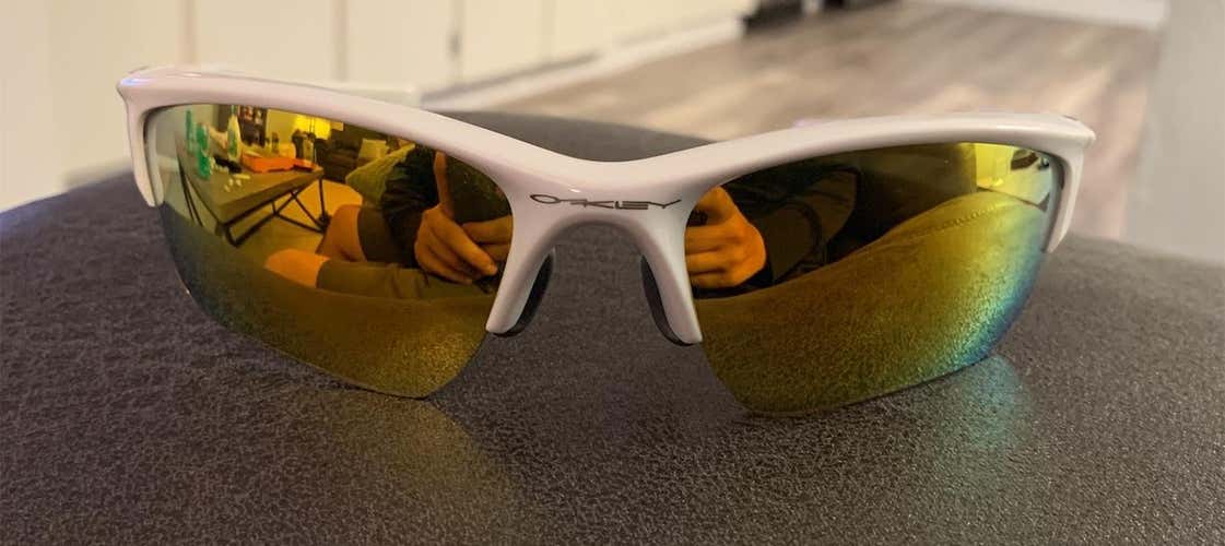White Unisex One Size Fits All Oakley Sunglasses