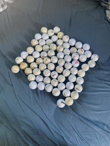 65 Used Golf Balls (Titleist, Taylormade, Nike, Calloway, Bridgestone, Top-Flite)
