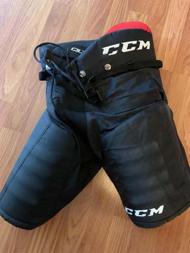Black Used Large CCM Hockey Pants