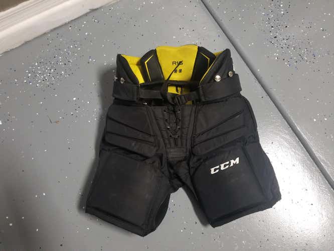 Black Junior Used Medium CCM Premier R1.5 Hockey Goalie Pants