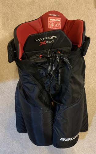 Black Senior Used Large Bauer Vapor X800 Hockey Pants