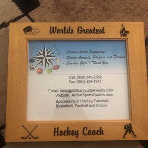 8x10 Wall Hanging Frame (hockey Coach)