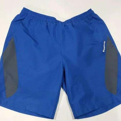 Reebok Athletic Gym Basketball Running Workout Shorts Blue Large