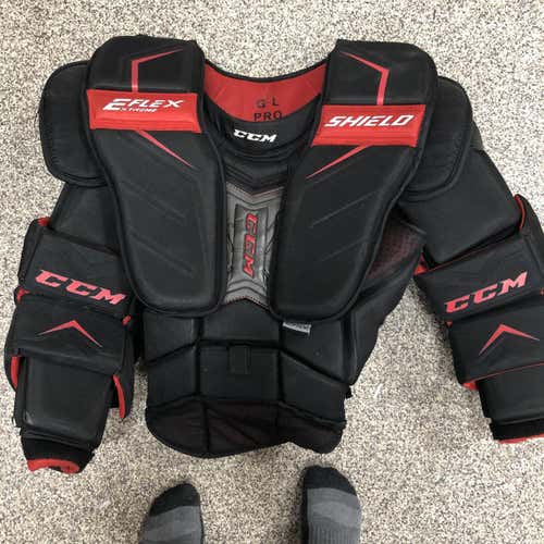 Used Large CCM Extreme Flex Shield Pro Chest and Arm Protector Goalie Chest Protector