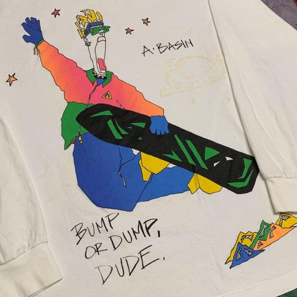 Vintage 90s Arapahoe Basin T Shirt Adult L White Ski Mountain Snowboarding USA