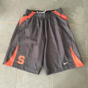 New Nike Syracuse Orange Charcoal Vapor Carbon Lacrosse Game Shorts LG