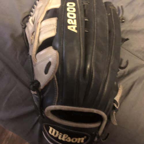 Black Used Outfield A2000 12.75" Baseball Glove