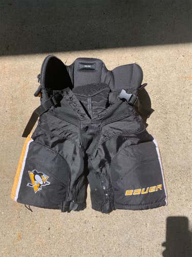 Black Used Medium Bauer Nexus Pro Stock AAA Pittsburgh Penguins EliteHockey Pants