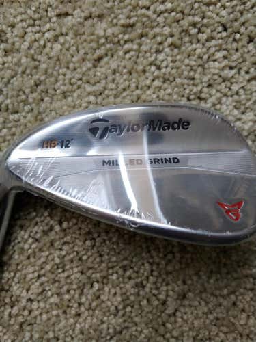 New Men's TaylorMade Left Handed MIlled Grind Wedge Stiff Flex 52 Steel Shaft