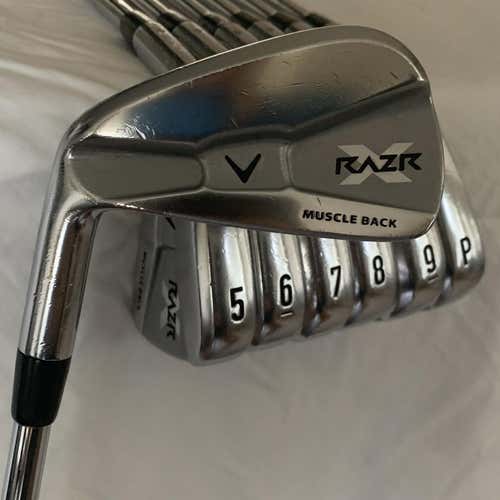 Callaway Razr X Muscleback 4-PW KBS Tour Stiff Flex Steel Shaft Iron Set