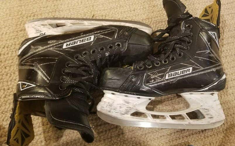 Senior Used Bauer Supreme 1S Hockey Skates D&R (Regular) Pro Stock Size 8.5