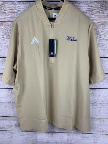 Adidas NWT Tulsa Short Sleeve 1/4 Zip Pull Over XL