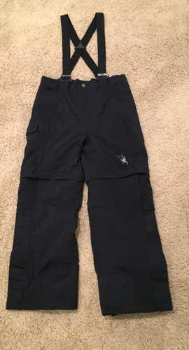 Black Used Spyder boys training Pant zip off size 18