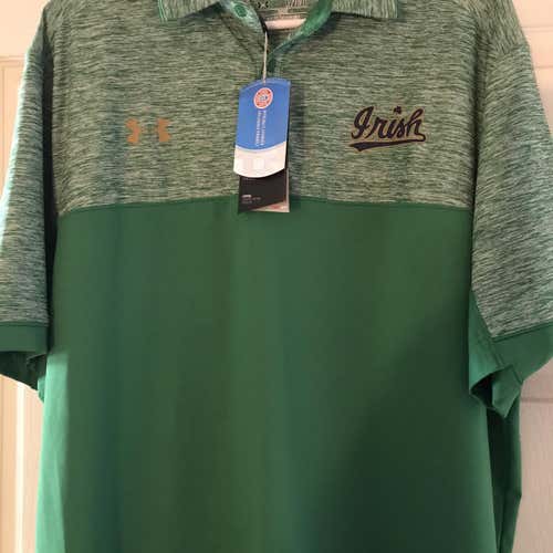 Notre Dame Hockey XL Polo - Under Armour NEW