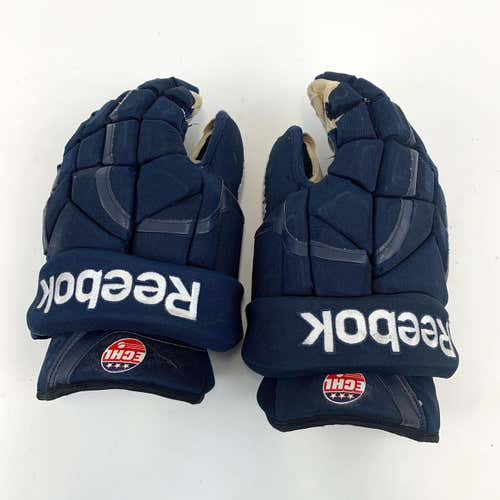 Used | Navy Blue Reebok Pro Gloves | 15" | #EQ1201