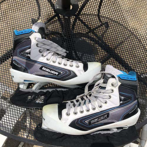 Used Bauer Reactor 7000 D&R (Regular) Size 9 Hockey Goalie Skates WITH STEP STEEL