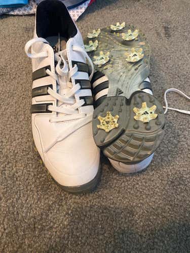 White Adidas Golf Shoes