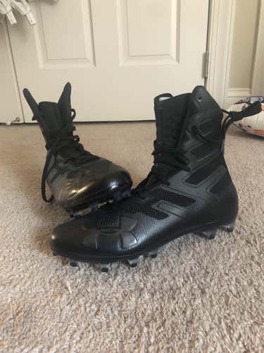 Black Men's Molded Cleats High Top